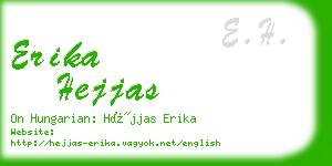 erika hejjas business card